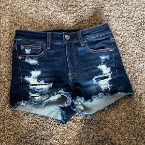 American Eagle Dark wash high waist Denim shorts